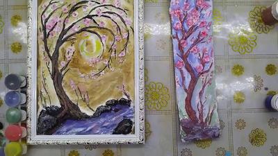 Мастер-класс с пошаговым фото по изготовлению картины Яблоня в цвету из туалетной  бумаги - Блог Пряхина Елена Юрьевна