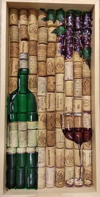 Пробка картины из пробки вино и сыр | Artesanía corchos de vino,  Manualidades con corchos, Corchos de botellas de vino