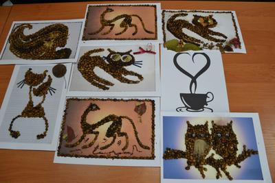 Картины из кофе своими руками: мастер-класс по созданию шаловливого кота