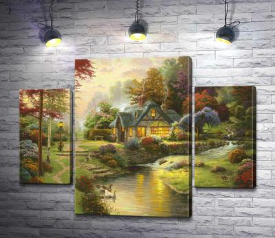 Вятские картины на холсте \"Томас Кинкейд пейзаж 253\" на подрамнике / декор  для дома / интерьер / на стену | AliExpress