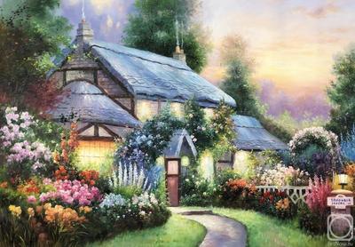 Копия картины Томаса Кинкейда Julianne's Cottage» картина Ромма Александра  маслом на холсте — заказать на ArtNow.ru