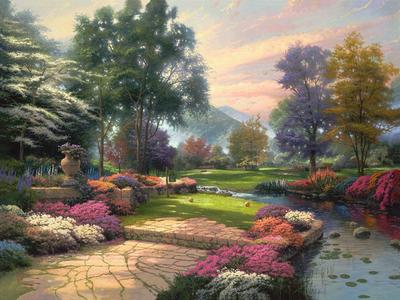 Картина \"Томас Кинкейд \"The garden\"\" | Интернет-магазин картин \"АртФактор\"