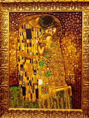 Купить Картина из янтаря Густав Климт - Свершение по цене 27 000 руб.