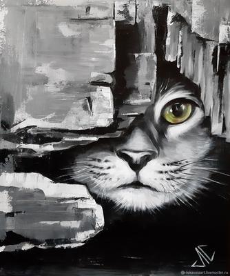 Картина акрилом кошка Мурка – заказать на Ярмарке Мастеров – L7VRORU |  Картины, Выборг