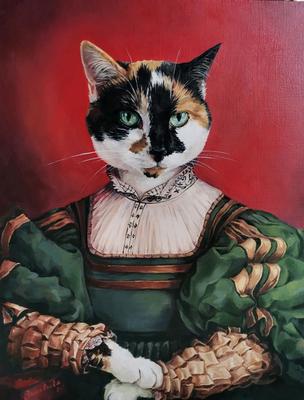 Дуся. Портрет кошки – заказать на Ярмарке Мастеров – OR3S0RU | Картины,  Череповец
