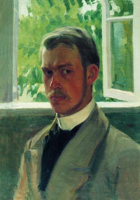 Кустодиев, картина \"Купец в шубе\", 1920
