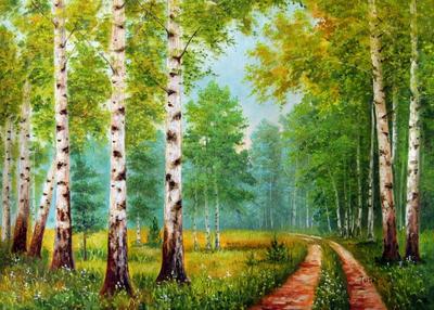 Лес» картина Кораблевой Елены маслом на холсте — купить на ArtNow.ru