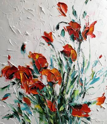 Авторская живопись маслом на холсте цветы | Abstract artwork, Painting, Art