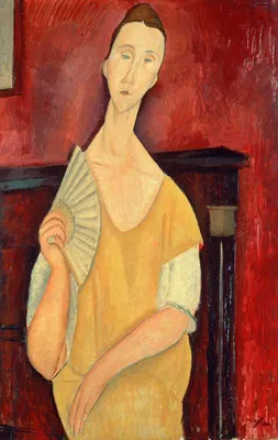Амедео Модильяни - Женщина с веером (1919) (Украдена в 2010 году) | Lost  Art | Дзен