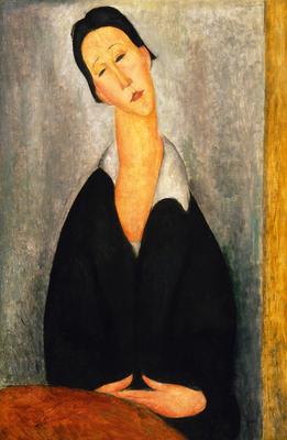 Амедео Модильяни картина Портрет польской женщины 1919 | Экспрессионизм |  ArtsViewer.com