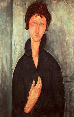 Амедео Модильяни картина Жанна Эбютерн 1919 | Экспрессионизм |  ArtsViewer.com