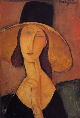Портрет Жанны Эбютерн в большой шляпе», Амедео Модильяни — описание картины