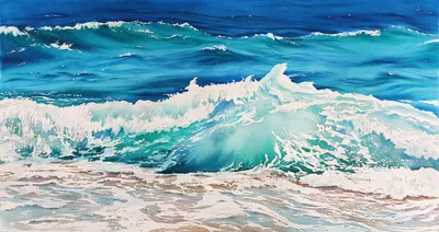 Картина “Домик у Океана” – домик у моря маслом на холсте - Наталия Ширяева