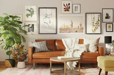 10 стильных способов оформить стену над диваном в гостиной | Женские штучки  | Дзен