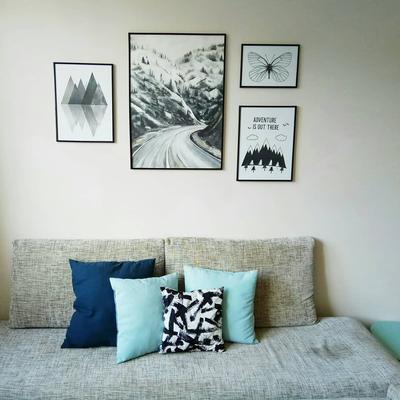 Фотоохота: Как повесить картину над диваном — 20 идей | Houzz Россия