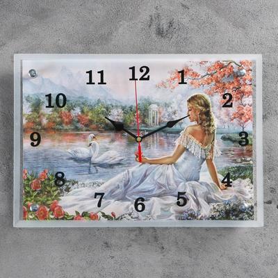 Часы-картина настенные, серия: Люди, \"Девушка и лебеди\", 25х35 см  (ID#217804475), цена: 30 руб., купить на Deal.by