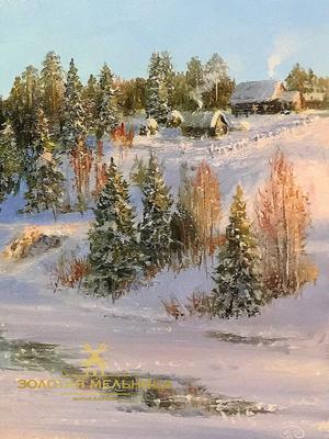 Зима» картина Кораблевой Елены маслом на холсте — купить на ArtNow.ru