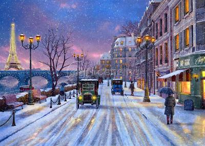 Картины Зима на холсте, купить картину зимний пейзаж в Украине - Макросвит