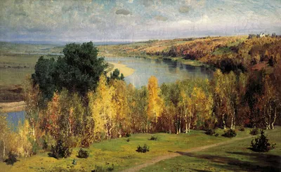 Золотая осень в реке Желтая картина маслом искусство Стоковое Фото -  изображение насчитывающей цвет, померанцово: 53495208