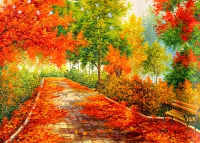 Картина Картина маслом \"Осень в горах\" 60x90 AR180412 купить в Москве