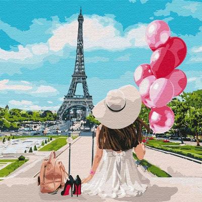 Картина маслом - взгляд улицы Парижа Иллюстрация штока - иллюстрации  насчитывающей экстерьер, строя: 90201194