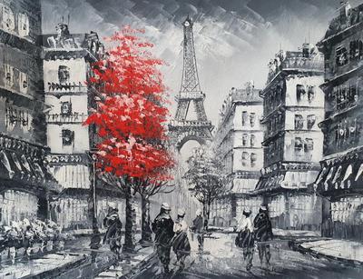 Картина «Париж. Любовь» 50х60 — Я. Повышева. Холст, масло. Копия на заказ |  Белая Стрекоза - Part 1