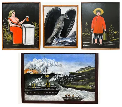 Картины Нико Пиросмани в саду Эльдорадо