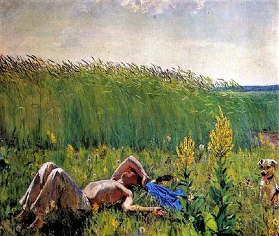 Картина дня. А.А. Пластов (1893-1972) На гумне (1946) | АГКГ