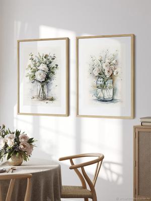 Постер цветы на стену для интерьера Фантазийный цветы