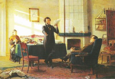 Картина «Пушкин в Михайловском» Николая Ге | Literaturno