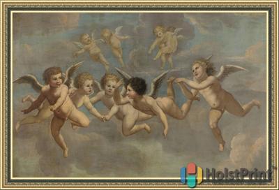 Картины на холсте с изображением ангелов с красными крыльями неба и заката  | AliExpress