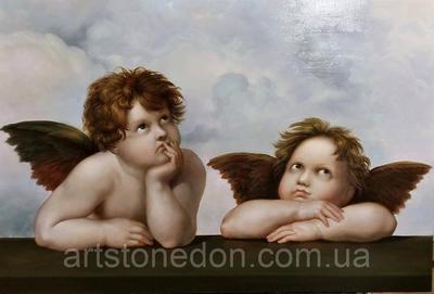 Ангелы поют на небесах» картина Самощенковой Галины маслом на холсте —  купить на ArtNow.ru