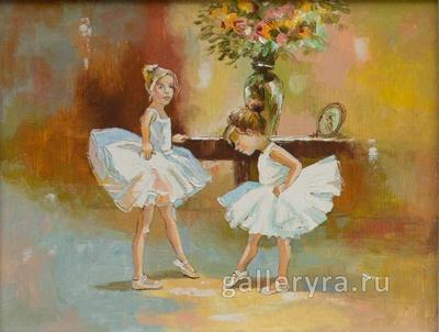 Картина маслом «Юные балерины» - художник Фатыхова Татьяна 100048