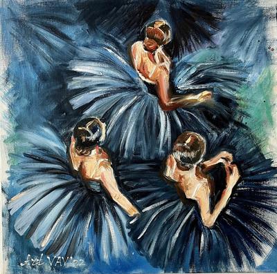 Картина Балерины Балет (сине-бирюзовый-зелений) в интернет-магазине Ярмарка  Мастеров по цене 3300 ₽ – RJ22CBY | Картины, Ижевск - доставка по России