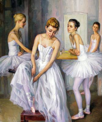 Картины с балеринами и танцовщицами на холсте