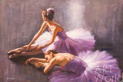 Картина Картина маслом \"Две балерины перед выступлением\" 60x90 SK201112  купить в Москве