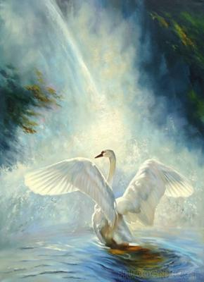 Купить картину маслом Лебеди (Swans) от 5700 руб. в галерее DasArt