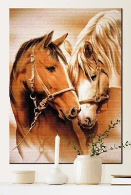 Картина на полотне Пара лошадей № s03697 в ART-holst.com.ua