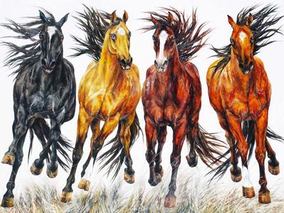 Картина на холсте \"лошадь бегущая красивая животные\" 50x70 интерьерная в  комнату на стену в спальню - купить по низкой цене в интернет-магазине OZON  (619097651)