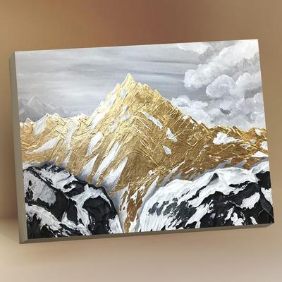 Картина по номерам с поталью (40х50 см) Золотые вершины - купить с  доставкой по выгодным ценам в интернет-магазине OZON (893955661)