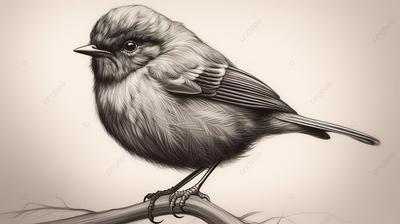 Рисунок птицы на бумаге, птица …» — создано в Шедевруме