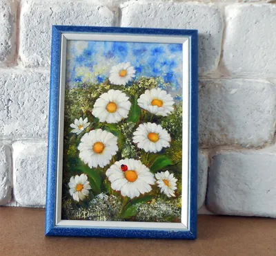 Картины Ромашки на холсте, купить картину с ромашками в Украине