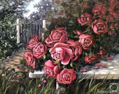 Розы на окне\" холст, масло | Картины маслом, Цветочные картины, Маки картины