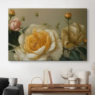 Картина маслом «Розы», 40х75 | Naddivanom.ru