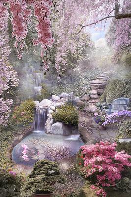 Картины фрески \"Сакура в саду\" - арт 001000653 | Купить в интернет-магазине  Фото в дом - Фото в дом