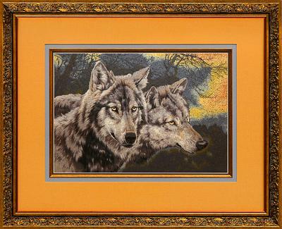 Большая картина из янтаря \" Семья волков \" (ID#1224672069), цена: 4400 ₴,  купить на Prom.ua
