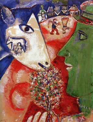 Описание картины Марка Шагала \"Я и деревня\" |