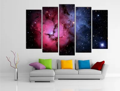 Купить модульная картина Тройная туманность в созвездии Стрельца цены и  фото | интернет-магазин Фотомили