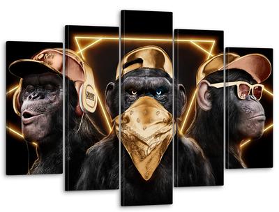 Три забавных орангутанга, холст, картина, обезьяны, постеры с животными и  принты, настенная художественная картина для гостиной, украшение дома,  Cuadros – лучшие товары в онлайн-магазине Джум Гик