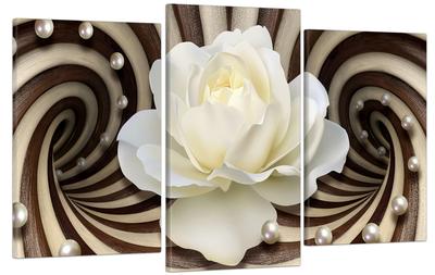 Модульная фотокартина на холсте Роза 53x100 см, тройные картины, картина  триптих (ID#1812556216), цена: 699.30 ₴, купить на Prom.ua